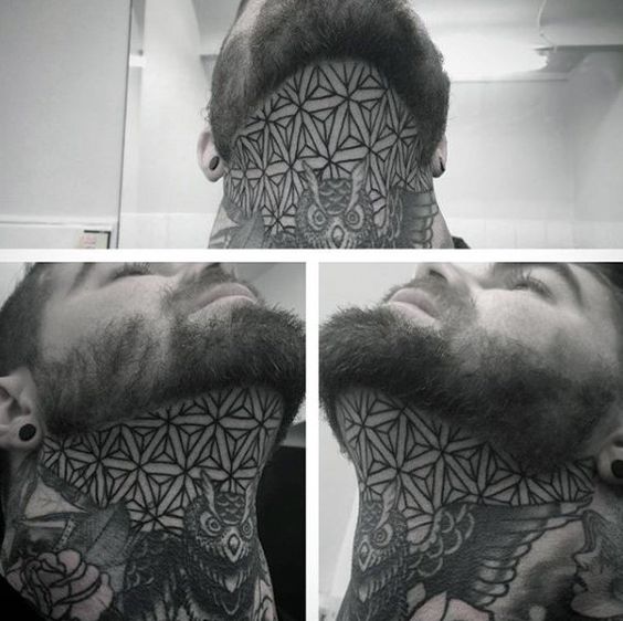 pattern neck design tattoo